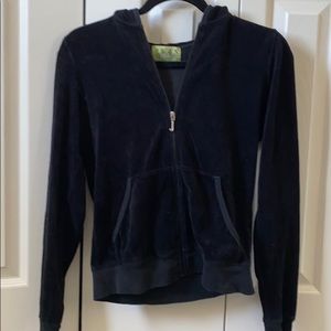 Juicy Couture black velour hoodie